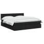 Preview: Ottoman-Bett mit Matratze und LED Schwarz 180 x 200 cm Stoff