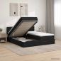 Preview: Ottoman-Bett mit Matratze und LED Schwarz 180 x 200 cm Stoff