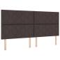 Preview: Ottoman Bett mit Matratze Dunkelbraun 200 x 200 cm Stoff