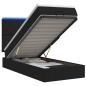 Preview: Ottoman-Bett mit Matratze und LED Schwarz 90 x 200 cm Stoff