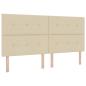 Preview: Ottoman-Bett mit Matratze und LED Creme 200 x 200 cm Stoff