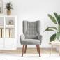 Preview: Sessel Hellgrau 63 x 67 x 94 cm Samt
