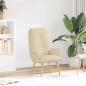 Preview: ARDEBO.de - Sessel Creme 69 x 74 x 93 cm Stoff und Sperrholz