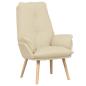 Preview: Sessel Creme 69 x 74 x 93 cm Stoff und Sperrholz