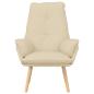 Preview: Sessel Creme 69 x 74 x 93 cm Stoff und Sperrholz
