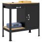 Preview: Werkbank mit Regal Schwarz 90 x 49 x 91 cm Sperrholz und Metall