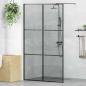 Preview: ARDEBO.de - Walk-in Duschwand Schwarz 115 x 195 cm Gehärtetes Glas