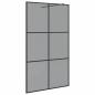 Preview: Walk-in Duschwand Schwarz 115 x 195 cm Gehärtetes Glas