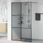 Preview: Walk-in Duschwand Schwarz 115 x 195 cm Gehärtetes Glas