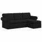 Preview: Sofa Schwarz 215 x 138 x 80 cm Stoff