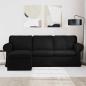 Preview: Sofa Schwarz 215 x 138 x 80 cm Stoff