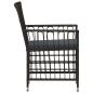 Preview: Gartenst?hle 2 stk. Schwarz PE Rattan, Stahl und Polyesterstoff