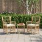 Preview: ARDEBO.de - Gartenst?hle 2 stk. Natur PE Rattan, Stahl und Polyesterstoff