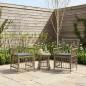 Preview: Gartenst?hle 2 stk. Grau PE Rattan, Stahl und Polyesterstoff