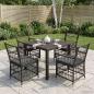 Preview: ARDEBO.de - Gartenst?hle 4 stk. Schwarz PE Rattan, Stahl und Polyesterstoff