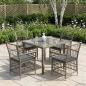 Preview: ARDEBO.de - Gartenst?hle 4 stk. Grau Poly-Rattan