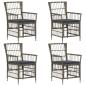 Preview: Gartenst?hle 4 stk. Grau Poly-Rattan