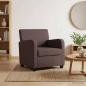Preview: ARDEBO.de - Sessel Dunkelbraun Stoff