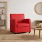 Preview: ARDEBO.de - Sessel Rot Kunstleder