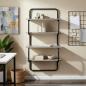 Preview: ARDEBO.de - 4-stufiges Wandregal Sonoma-Grau 80 x 24,5 x 104 cm