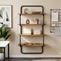 Preview: ARDEBO.de - 4-stufiges Wandregal Altholz 80 x 24,5 x 104 cm Holzwerkstoff