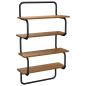 Preview: 4-stufiges Wandregal Altholz 80 x 24,5 x 104 cm Holzwerkstoff
