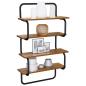 Preview: 4-stufiges Wandregal Altholz 80 x 24,5 x 104 cm Holzwerkstoff