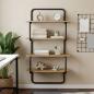 Preview: ARDEBO.de - 4-stufiges Wandregal Artisan-Eiche 80 x 24,5 x 104 cm