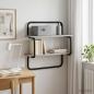 Preview: ARDEBO.de - 2-stufiges Wandregal Sonoma-Grau 80 x 24,5 x 61 cm