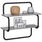Preview: 2-stufiges Wandregal Sonoma-Grau 80 x 24,5 x 61 cm