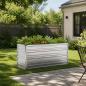 Preview: ARDEBO.de - Hochbeet im Garten Verzinktes Silber 100 x 40 x 55 cm Stahl