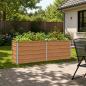 Preview: ARDEBO.de - Hochbeet im Garten Holz Braun 163 x 40 x 55 cm Stahl