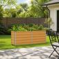 Preview: ARDEBO.de - Hochbeet im Garten Holz Natur 163 x 40 x 55 cm Stahl
