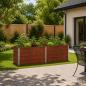 Preview: ARDEBO.de - Hochbeet im Garten Wetterfeststahl 163 x 40 x 55 cm Stahl