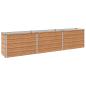 Preview: Hochbeet im Garten Holz Braun 242 x 40 x 55 cm Stahl