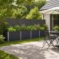 Preview: ARDEBO.de - Hochbeet im Garten Anthrazit 321 x 40 x 55 cm Stahl