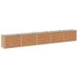 Preview: Hochbeet im Garten Holz Braun 400 x 40 x 55 cm Stahl