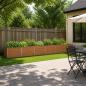 Preview: ARDEBO.de - Hochbeet im Garten Holz Braun 480 x 40 x 55 cm Stahl