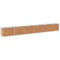Preview: Hochbeet im Garten Holz Braun 480 x 40 x 55 cm Stahl