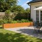 Preview: ARDEBO.de - Hochbeet im Garten Holz Natur 480 x 40 x 55 cm Stahl