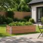 Preview: ARDEBO.de - Hochbeet im Garten Holz Braun 100 x 40 x 24 cm Stahl