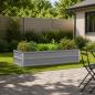Preview: ARDEBO.de - Hochbeet im Garten Grau 100 x 40 x 24 cm Stahl