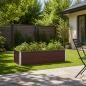 Preview: ARDEBO.de - Hochbeet im Garten Braun 100 x 40 x 24 cm kaltgewalzter Stahl