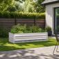Preview: ARDEBO.de - Hochbeet im Garten Verzinktes Silber 100 x 40 x 24 cm Stahl