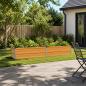 Preview: ARDEBO.de - Hochbeet im Garten Holz Natur 160 x 40 x 24 cm Stahl