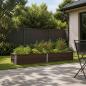 Preview: ARDEBO.de - Hochbeet im Garten Schwarznuss 160 x 40 x 24 cm Stahl