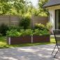 Preview: ARDEBO.de - Hochbeet im Garten Braun 160 x 40 x 24 cm Stahl