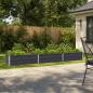 Preview: ARDEBO.de - Hochbeet im Garten Anthrazit 240 x 40 x 24 cm Stahl