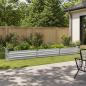 Preview: ARDEBO.de - Hochbeet im Garten Verzinktes Silber 240 x 40 x 24 cm Stahl