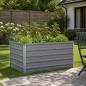 Preview: ARDEBO.de - Hochbeet im Garten Grau 100 x 80 x 55 cm Stahl